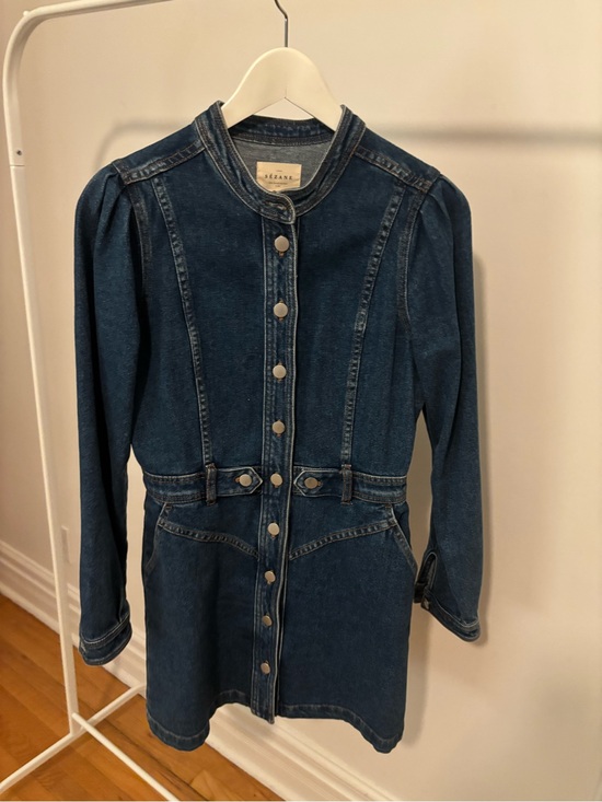 Sezane Dresses & Skirts - Sezane Dark Blue Denim Mini Dress